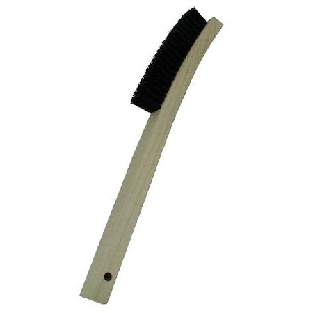 Gordon Brush 4x19 Row 0.018" 13-3/4" Curved Wood Handle Plater's Brush 414NG